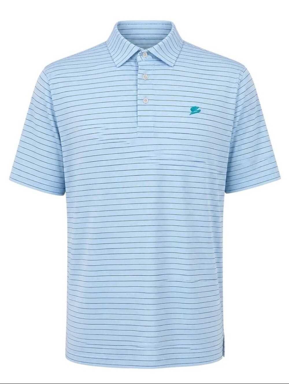 Peter Millar Summer Comfort Polo Shirt Mens XL Blue White Striped Golf Active